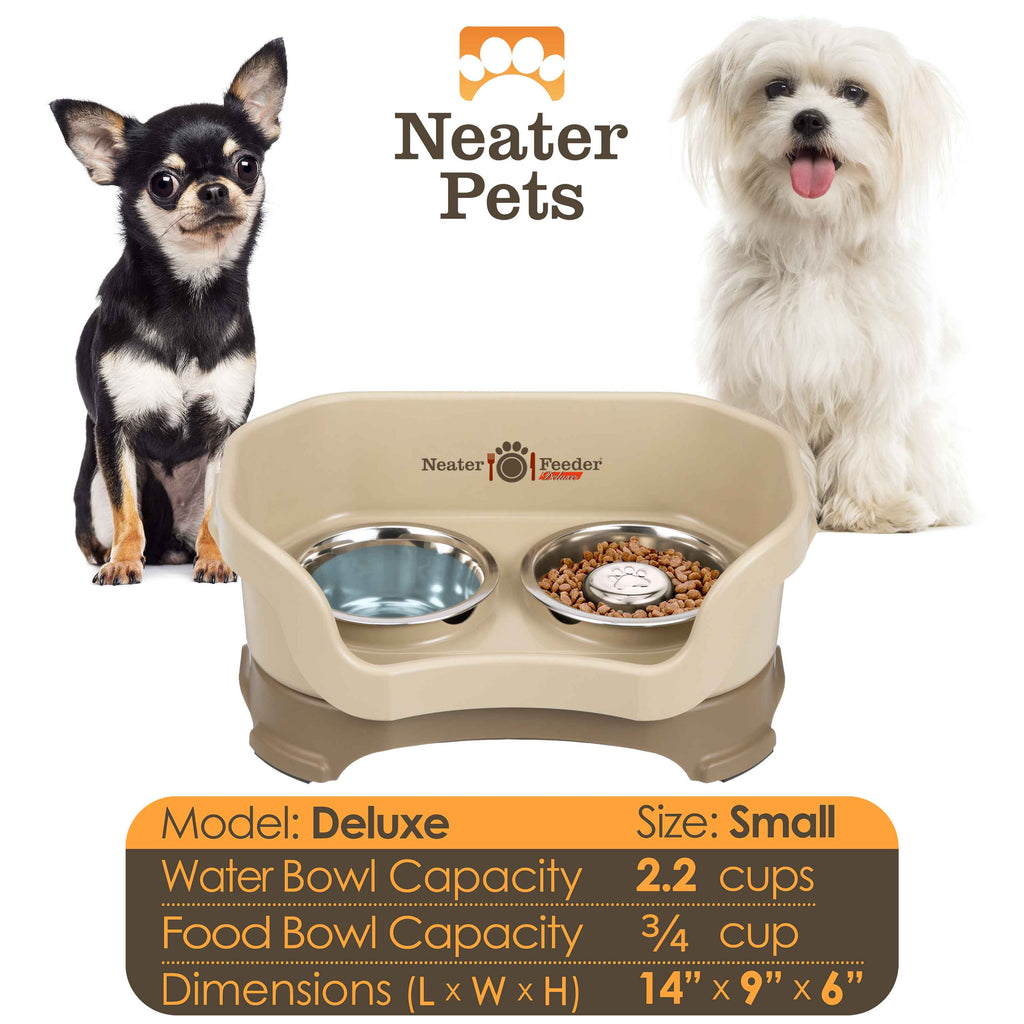 Elevated Slow Feeder Station for Dogs, Stainless Steel Bowl Set and Spill-Catching Basin in Three Sizes source image 20