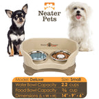 Elevated Slow Feeder Station for Dogs, Stainless Steel Bowl Set and Spill-Catching Basin in Three Sizes source image 20