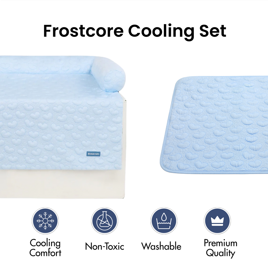 Cooling Dog Bed and Couch Cover Set, Breathable Washable Mat with Non-Slip Base in Multiple Sizes and Patterns source image 20