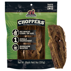Best Dog Treats. Redbarn Choppers dog treat package with a single ingredient treat on a white background