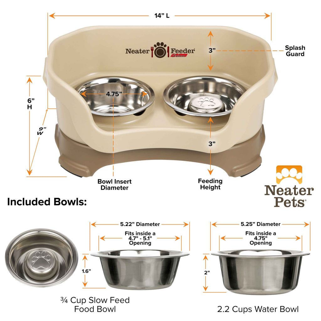 Elevated Slow Feeder Station for Dogs, Stainless Steel Bowl Set and Spill-Catching Basin in Three Sizes source image 21