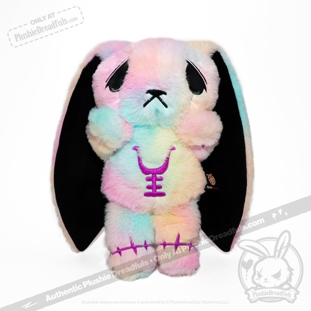Tie-Dye Anxiety Rabbit Plush Set, 50 cm Character with Two Worry Bunnies Stored Inside the Zippered Body source image 21