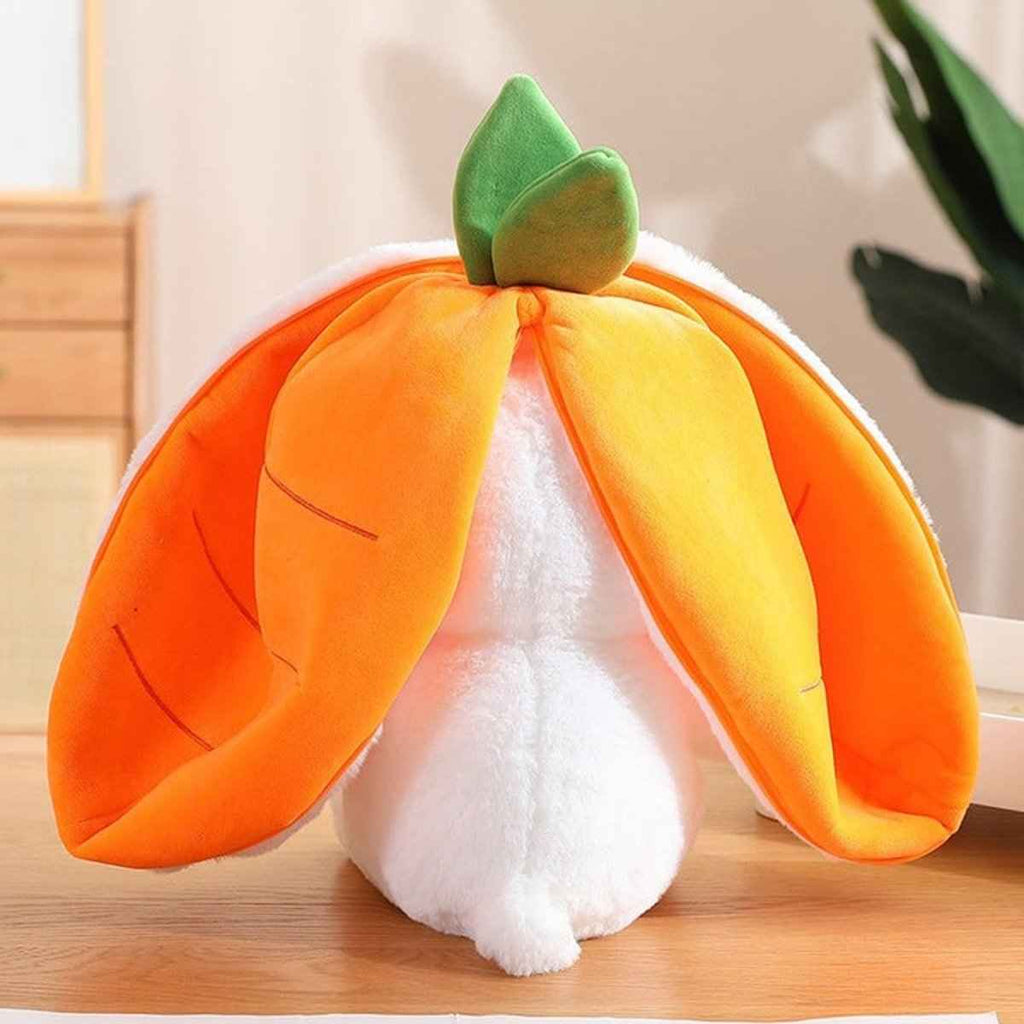 Reversible Bunny Plush Toy Transforming into Strawberry or Carrot Designs in Three Soft Sizes source image 20