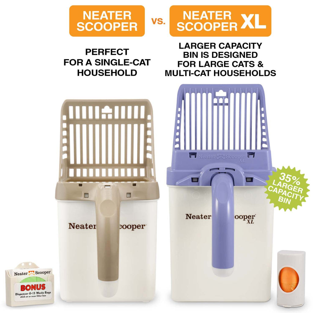 Scoop-to-Bag Cat Litter Scoop for One-Handed Cleanup, Quick-Sift Head and Large-Capacity Bag Bin source image 22