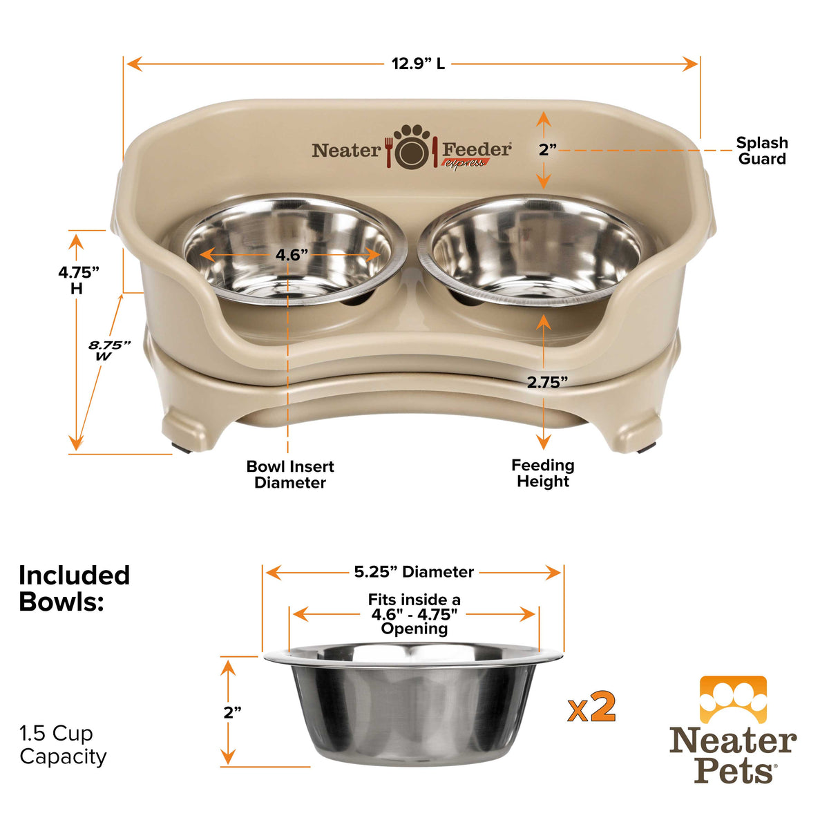 Elevated Mess-Proof Pet Feeding Station, Spill-Containment Design and Dishwasher-Safe Stainless Steel Bowls source image 22