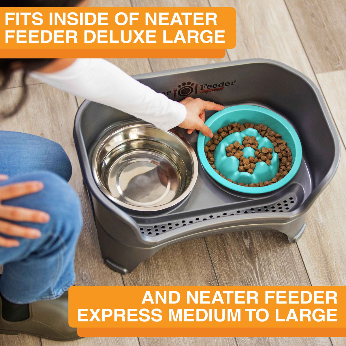Slow Feeder Dog Bowl, Nine-Peak Non-Skid Two-Cup Design for Flat-Faced and Fast-Eating Dogs source image 22