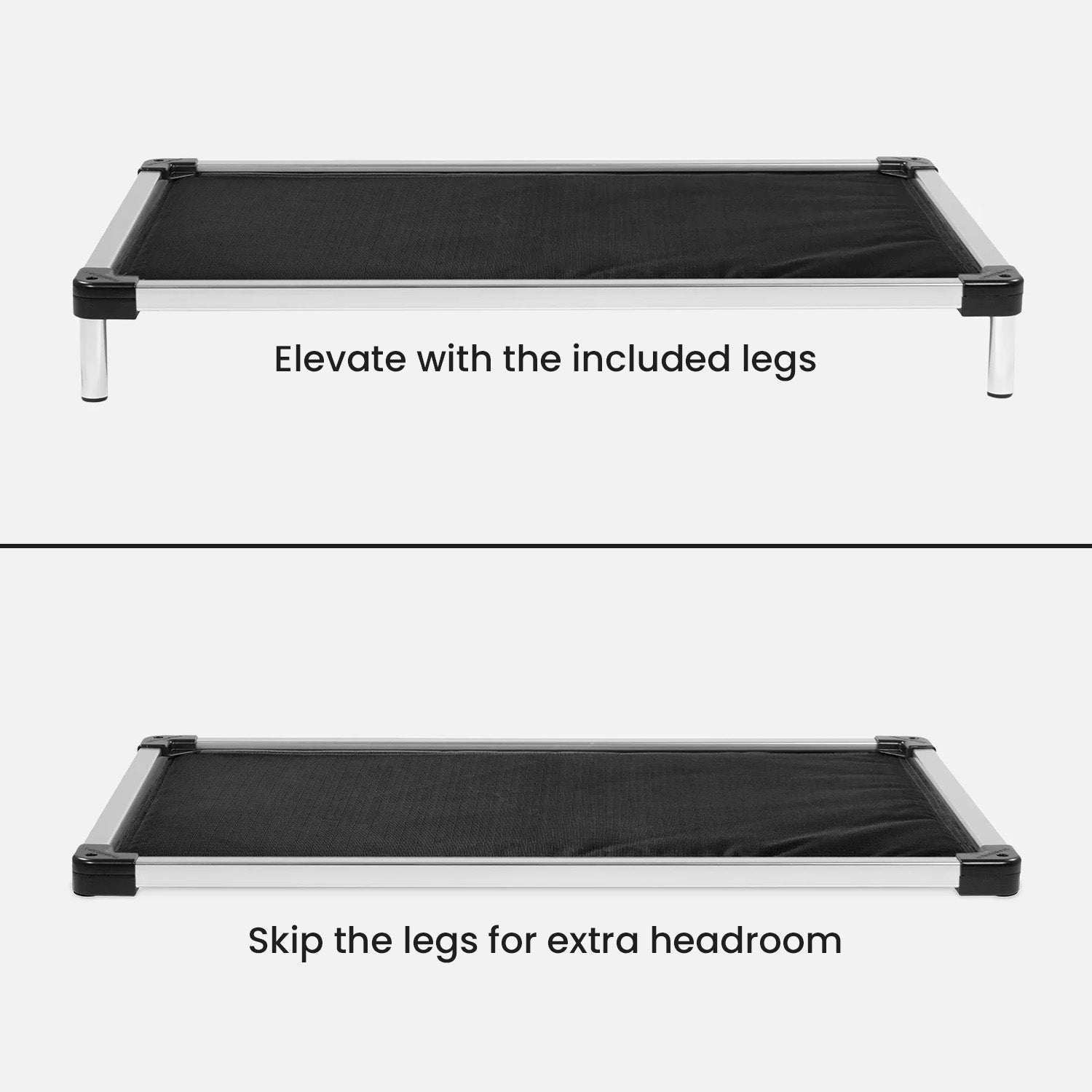 Chew-Resistant Padded Elevated Dog Crate Bed with Aluminum Frame in Five Sizes and Four Colors product image 22