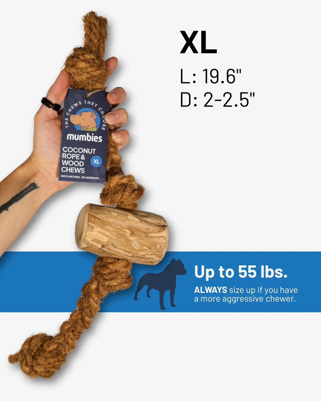 Coconut Rope and Coffee Wood Dog Chew Toy product image 20