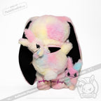 Tie-Dye Anxiety Rabbit Plush Set, 50 cm Character with Two Worry Bunnies Stored Inside the Zippered Body source image 23