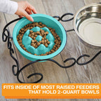 Slow Feeder Dog Bowl, Nine-Peak Non-Skid Two-Cup Design for Flat-Faced and Fast-Eating Dogs source image 23