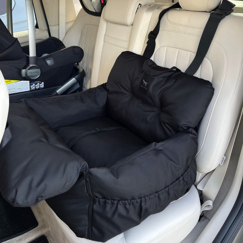 Pet Car Seat and Carrier for Dogs or Cats up to 25 lb, Water-Resistant Oxford Seat with Removable Cushion source image 23