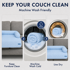 Cooling Dog Bed and Couch Cover Set, Breathable Washable Mat with Non-Slip Base in Multiple Sizes and Patterns source image 23