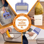Scoop-to-Bag Cat Litter Scoop for One-Handed Cleanup, Quick-Sift Head and Large-Capacity Bag Bin source image 23