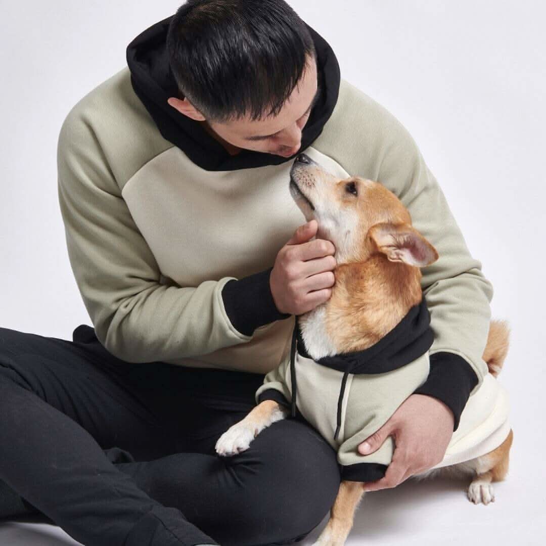 Color Block Fleece Hoodie for Adults with Four-Way Stretch and Eight Coordinated Designs for Pet Matching product image 23