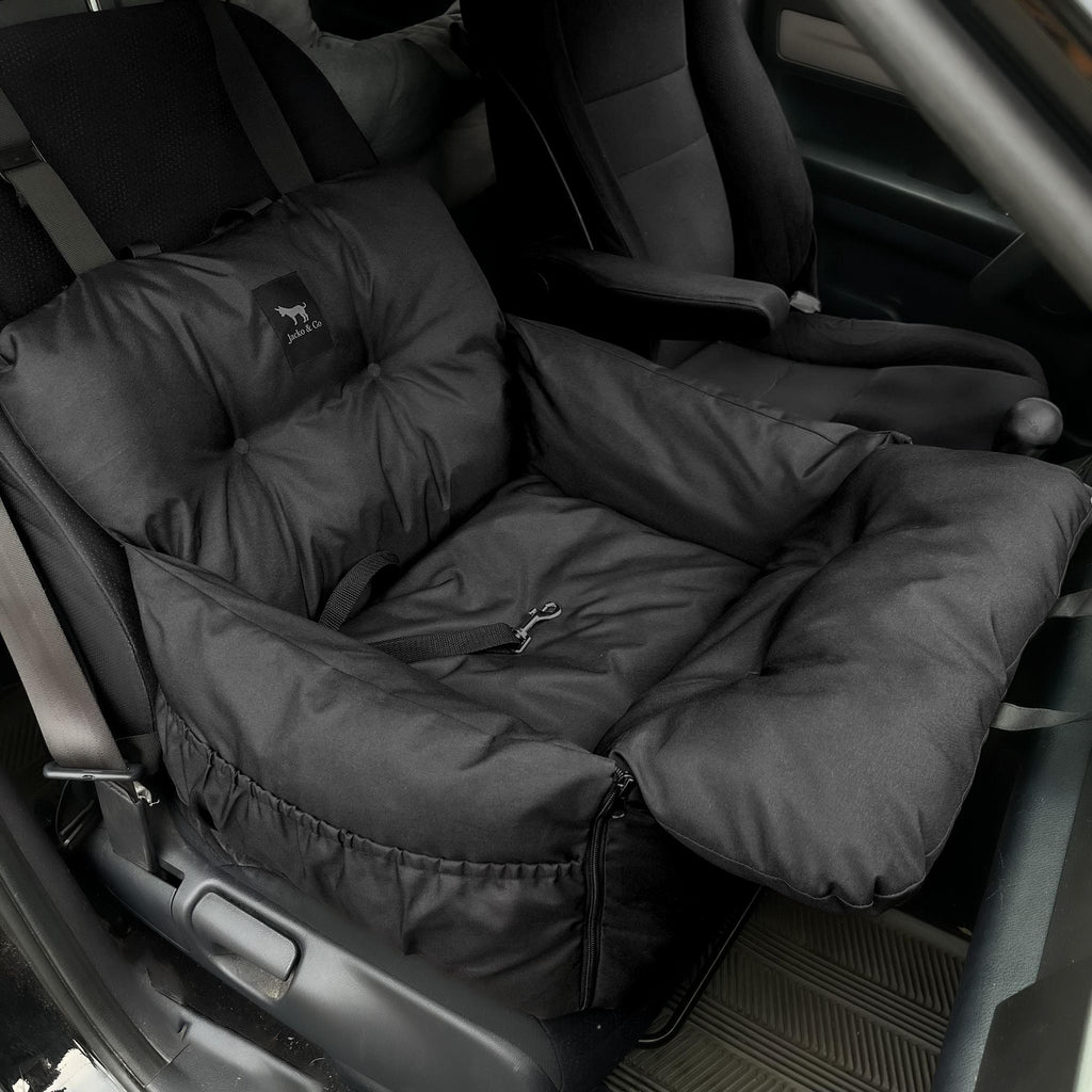 Pet Car Seat and Carrier for Dogs or Cats up to 25 lb, Water-Resistant Oxford Seat with Removable Cushion source image 24