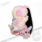 Tie-Dye Anxiety Rabbit Plush Set, 50 cm Character with Two Worry Bunnies Stored Inside the Zippered Body source image 24