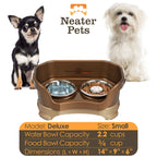Elevated Slow Feeder Station for Dogs, Stainless Steel Bowl Set and Spill-Catching Basin in Three Sizes source image 24