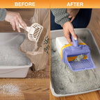 Scoop-to-Bag Cat Litter Scoop for One-Handed Cleanup, Quick-Sift Head and Large-Capacity Bag Bin source image 25