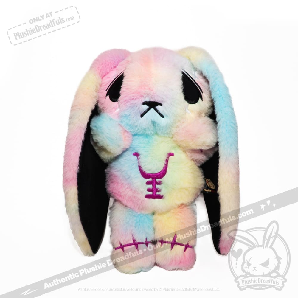 Tie-Dye Anxiety Rabbit Plush Set, 50 cm Character with Two Worry Bunnies Stored Inside the Zippered Body source image 25