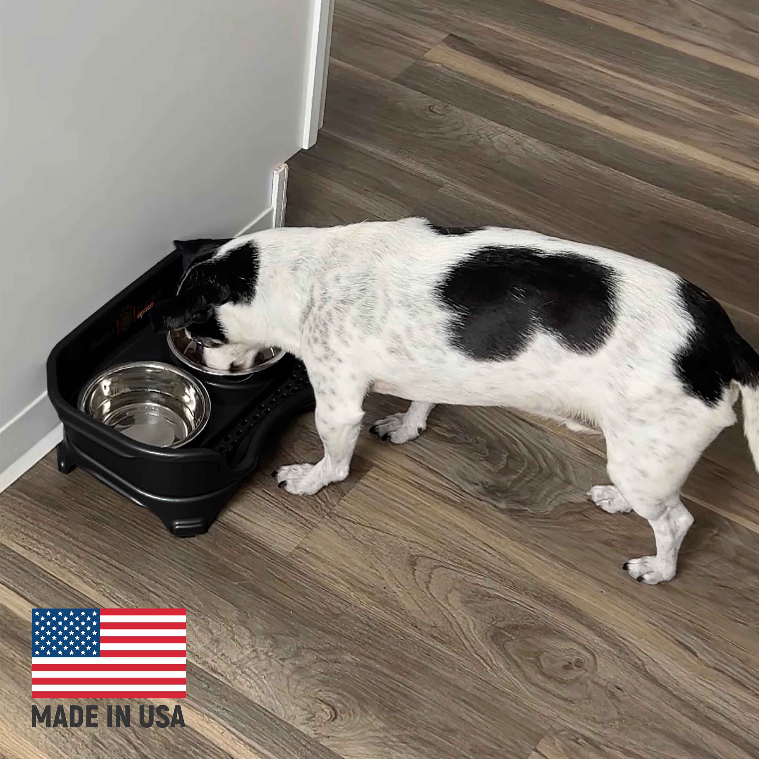 Elevated Mess-Proof Pet Feeding Station, Spill-Containment Design and Dishwasher-Safe Stainless Steel Bowls source image 25