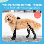 Waterproof Dog Boot Leggings for Winter Walks, Seam-Free TPE Paw Covers and Full-Leg Protection source image 26