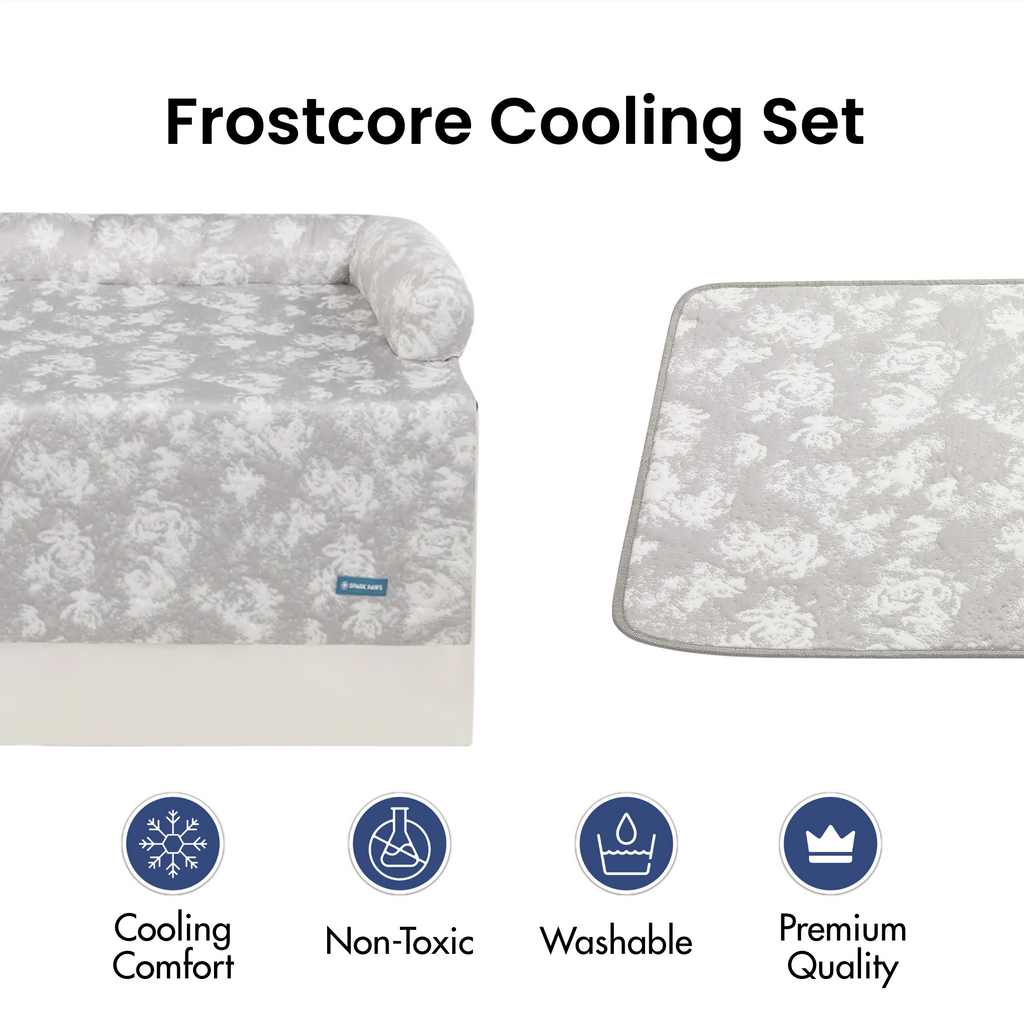 Cooling Dog Bed and Couch Cover Set, Breathable Washable Mat with Non-Slip Base in Multiple Sizes and Patterns source image 26
