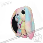Tie-Dye Anxiety Rabbit Plush Set, 50 cm Character with Two Worry Bunnies Stored Inside the Zippered Body source image 26