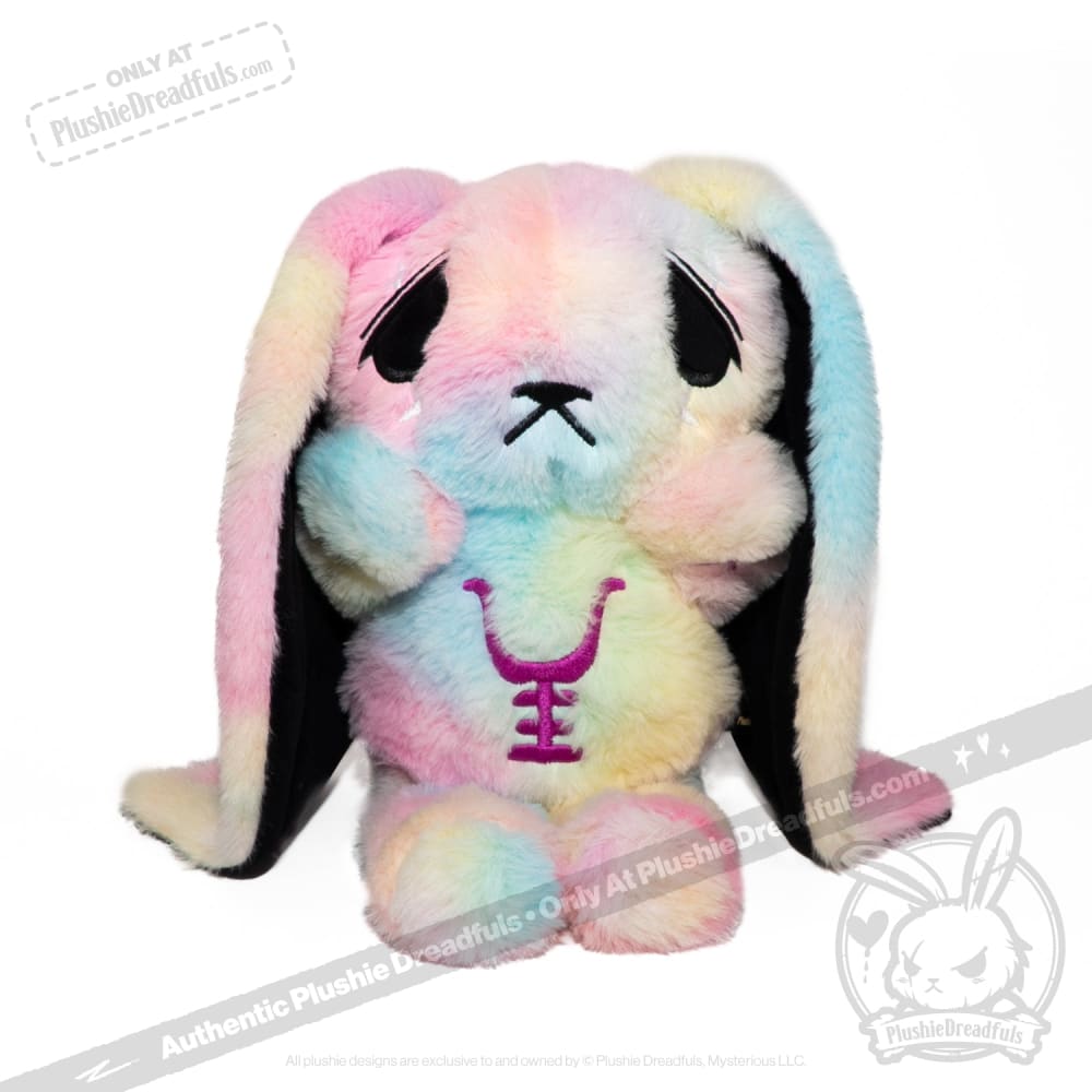 Tie-Dye Anxiety Rabbit Plush Set, 50 cm Character with Two Worry Bunnies Stored Inside the Zippered Body source image 27