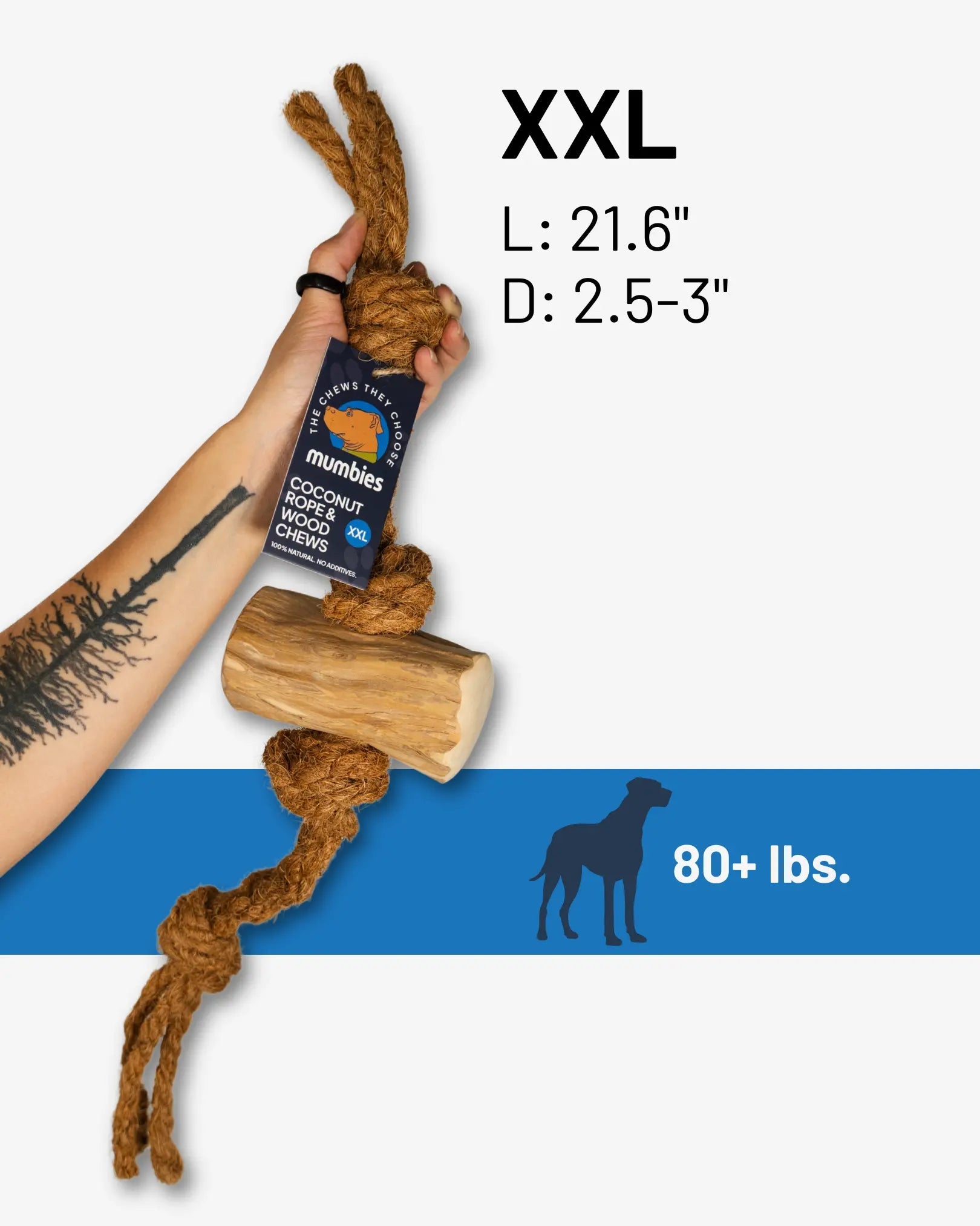 Coconut Rope and Coffee Wood Dog Chew Toy product image 25