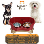 Elevated Slow Feeder Station for Dogs, Stainless Steel Bowl Set and Spill-Catching Basin in Three Sizes source image 28