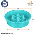 Slow Feeder Dog Bowl, Nine-Peak Non-Skid Two-Cup Design for Flat-Faced and Fast-Eating Dogs source image 28