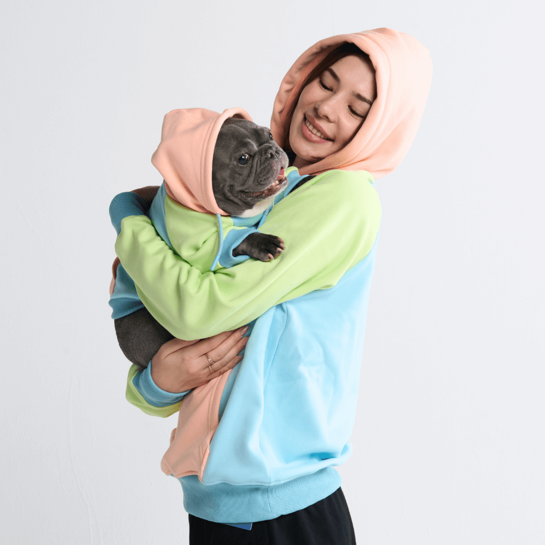 Color Block Fleece Hoodie for Adults with Four-Way Stretch and Eight Coordinated Designs for Pet Matching product image 28