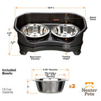 Elevated Mess-Proof Pet Feeding Station, Spill-Containment Design and Dishwasher-Safe Stainless Steel Bowls source image 29