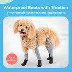 Waterproof Dog Boot Leggings for Winter Walks, Seam-Free TPE Paw Covers and Full-Leg Protection source image 30