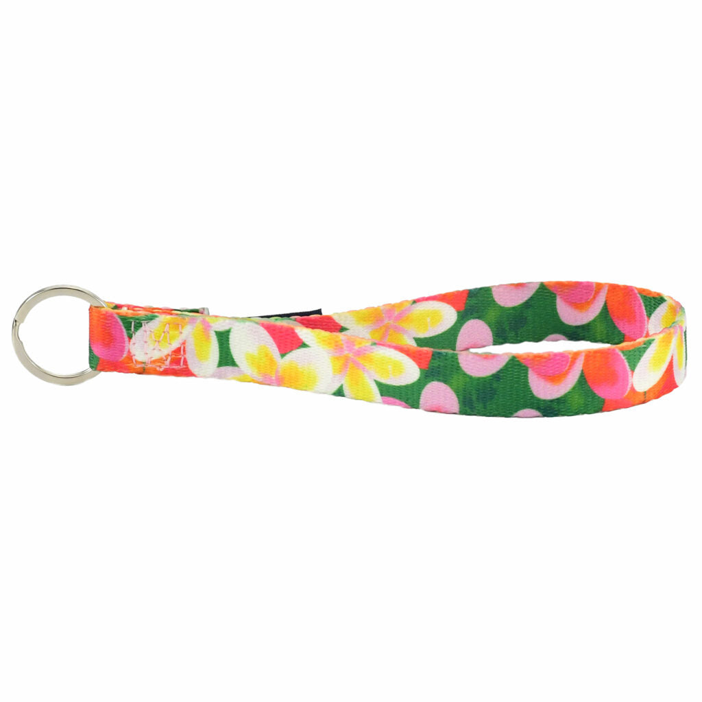 Recycled Webbing Keychain Wristlet Aloha