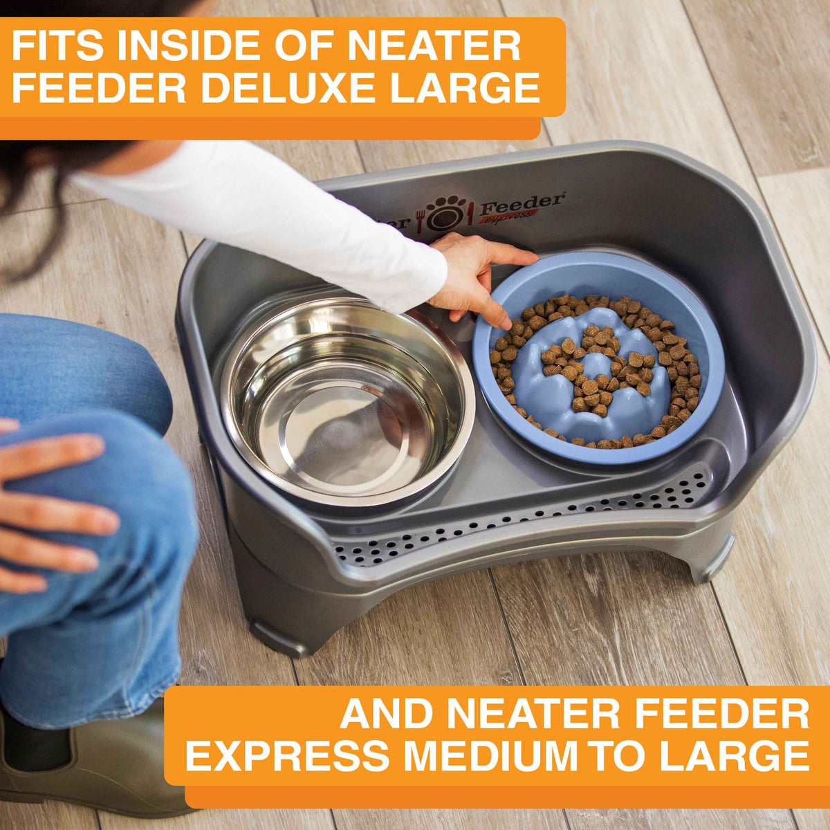 Slow Feeder Dog Bowl, Nine-Peak Non-Skid Two-Cup Design for Flat-Faced and Fast-Eating Dogs source image 31