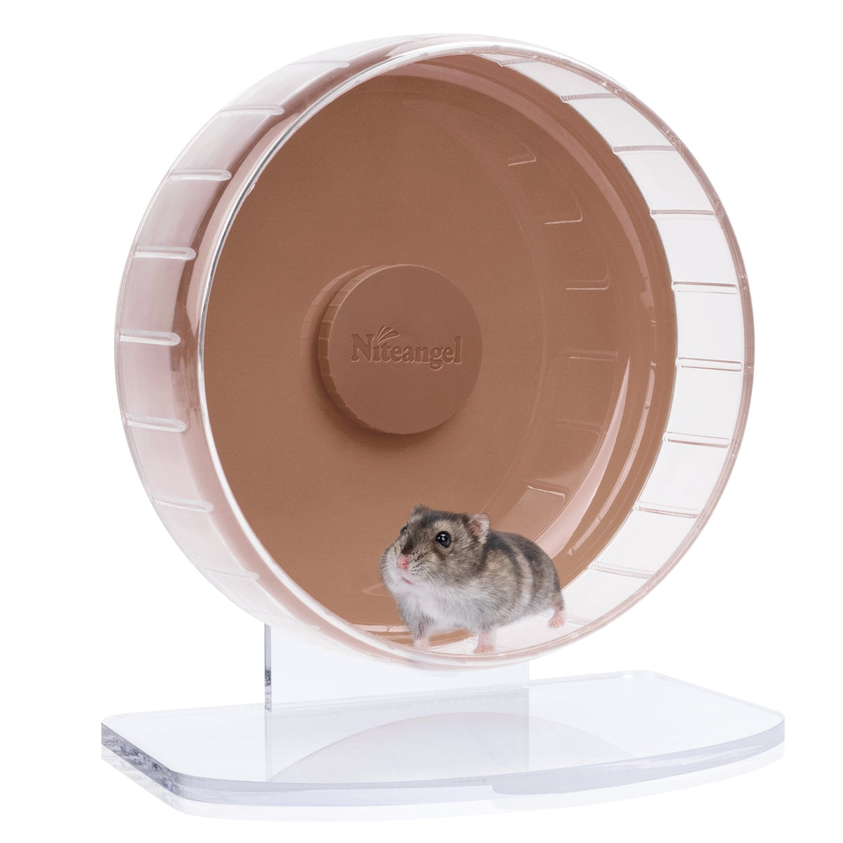 Super-Silent Hamster Exercise Wheel with Adjustable Height and Dual-Bearing Spinner in Four Sizes source image 31