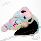Tie-Dye Anxiety Rabbit Plush Set, 50 cm Character with Two Worry Bunnies Stored Inside the Zippered Body source image 32