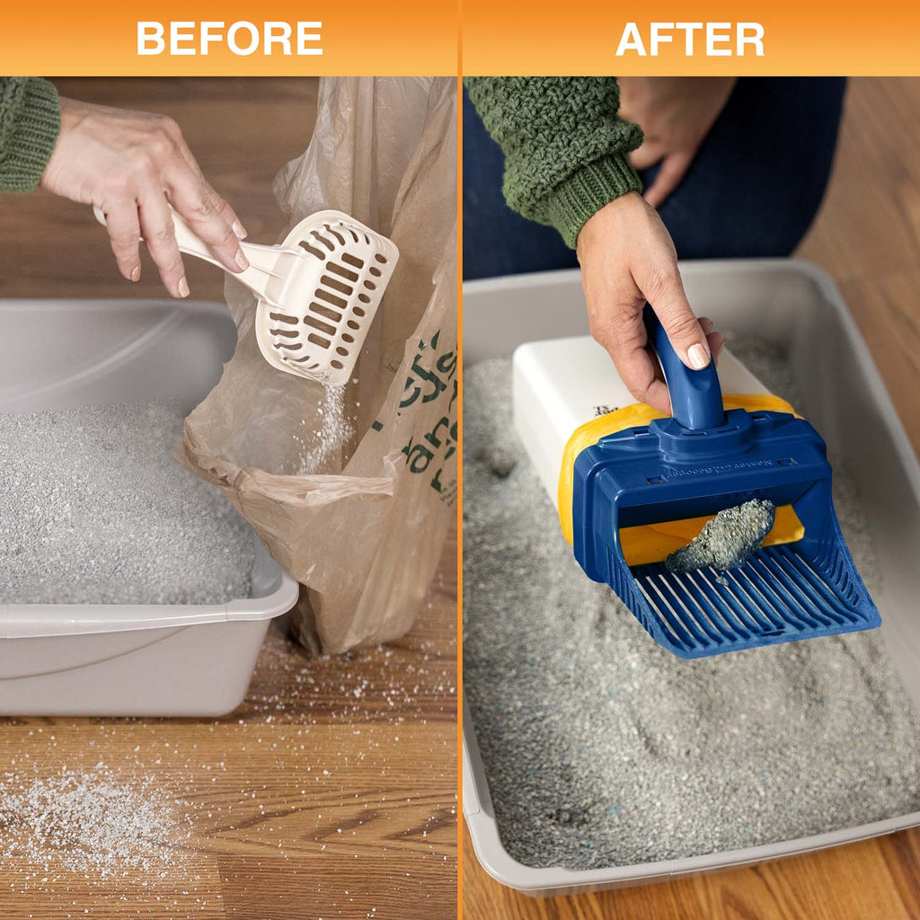 Scoop-to-Bag Cat Litter Scoop for One-Handed Cleanup, Quick-Sift Head and Large-Capacity Bag Bin source image 32
