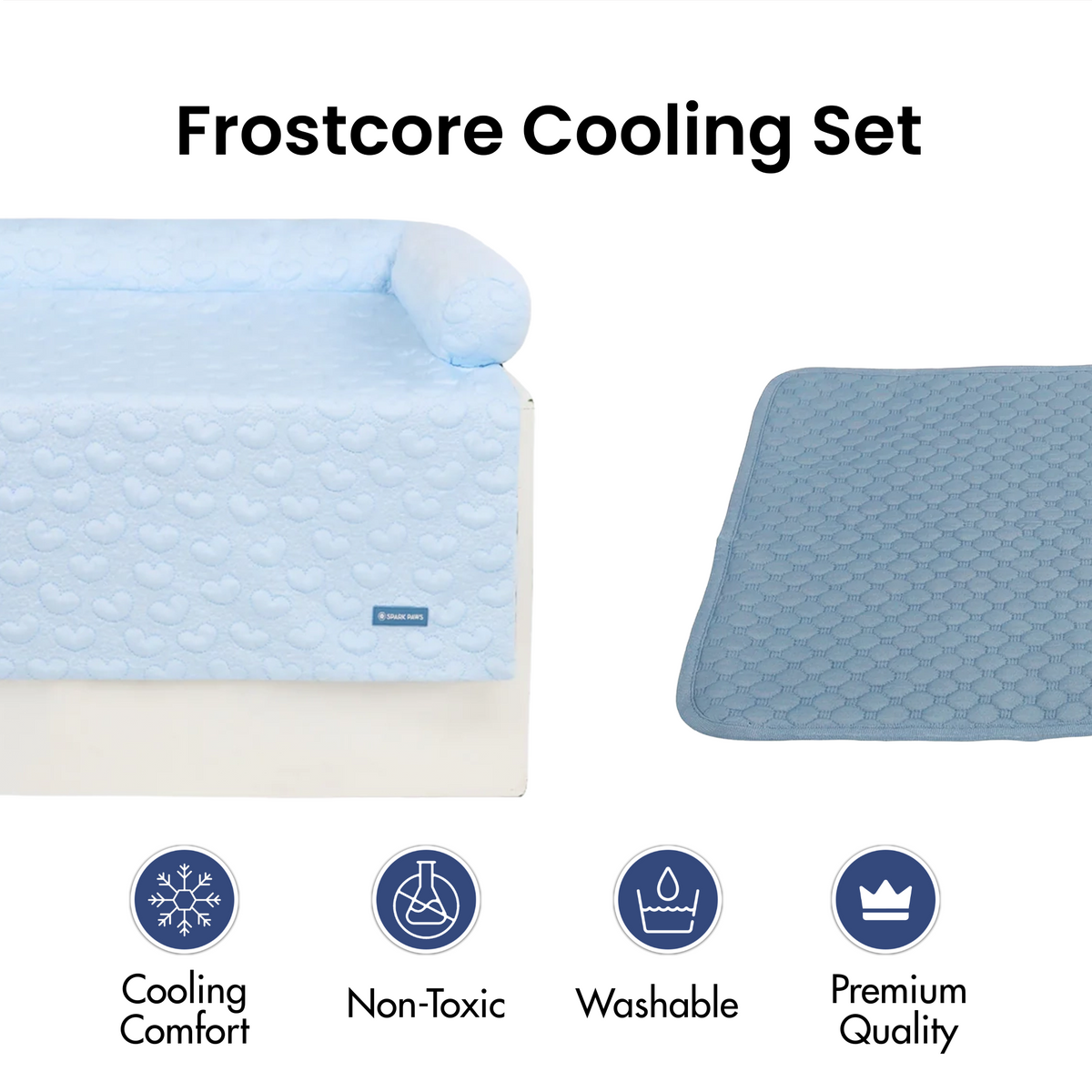Cooling Dog Bed and Couch Cover Set, Breathable Washable Mat with Non-Slip Base in Multiple Sizes and Patterns source image 32
