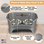 Elevated Mess-Proof Pet Feeding Station, Spill-Containment Design and Dishwasher-Safe Stainless Steel Bowls source image 33