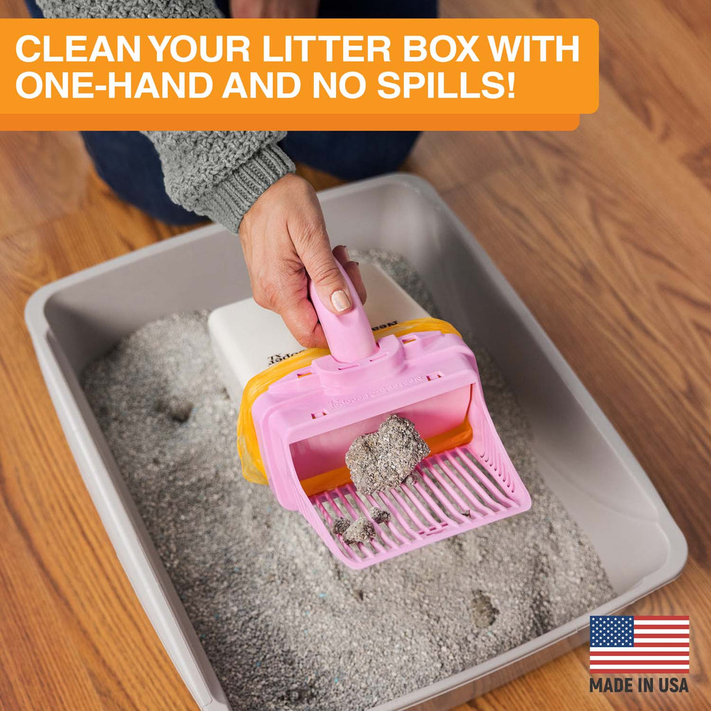 Scoop-to-Bag Cat Litter Scoop for One-Handed Cleanup, Quick-Sift Head and Large-Capacity Bag Bin source image 34