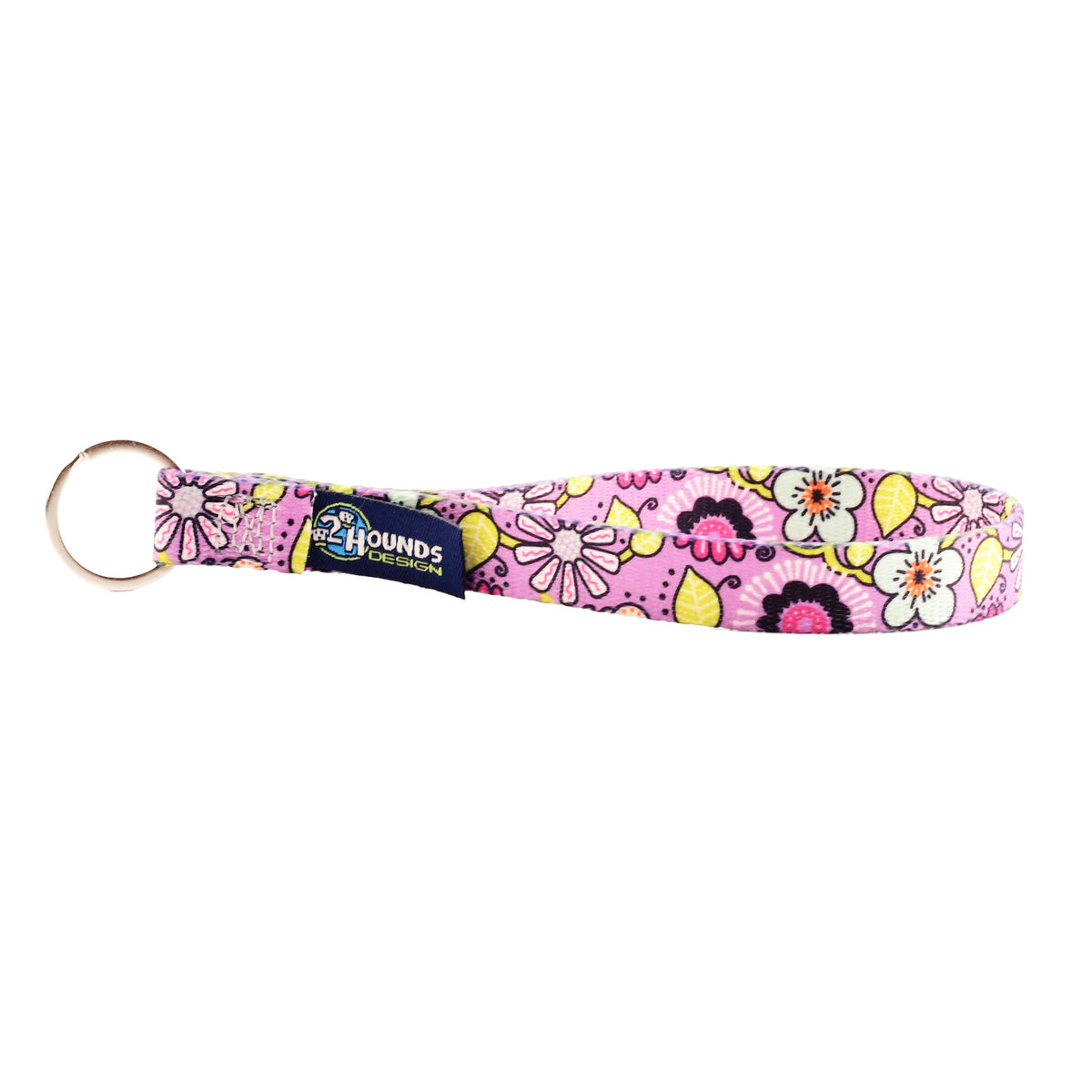 Recycled Webbing Keychain Wristlet Petal Party Purple