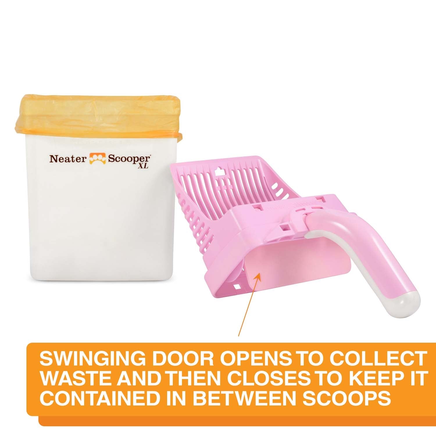 Scoop-to-Bag Cat Litter Scoop for One-Handed Cleanup, Quick-Sift Head and Large-Capacity Bag Bin source image 35