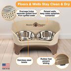 Elevated Mess-Proof Pet Feeding Station, Spill-Containment Design and Dishwasher-Safe Stainless Steel Bowls source image 39