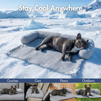 Cooling Dog Bed and Couch Cover Set, Breathable Washable Mat with Non-Slip Base in Multiple Sizes and Patterns source image 40