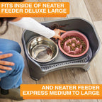 Slow Feeder Dog Bowl, Nine-Peak Non-Skid Two-Cup Design for Flat-Faced and Fast-Eating Dogs source image 40