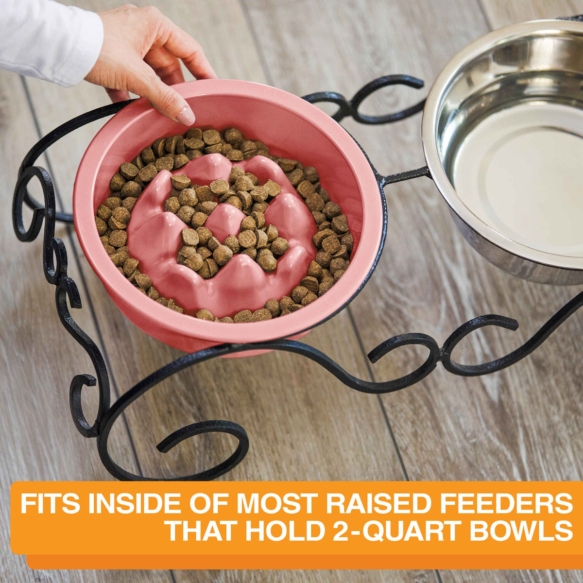 Slow Feeder Dog Bowl, Nine-Peak Non-Skid Two-Cup Design for Flat-Faced and Fast-Eating Dogs source image 41
