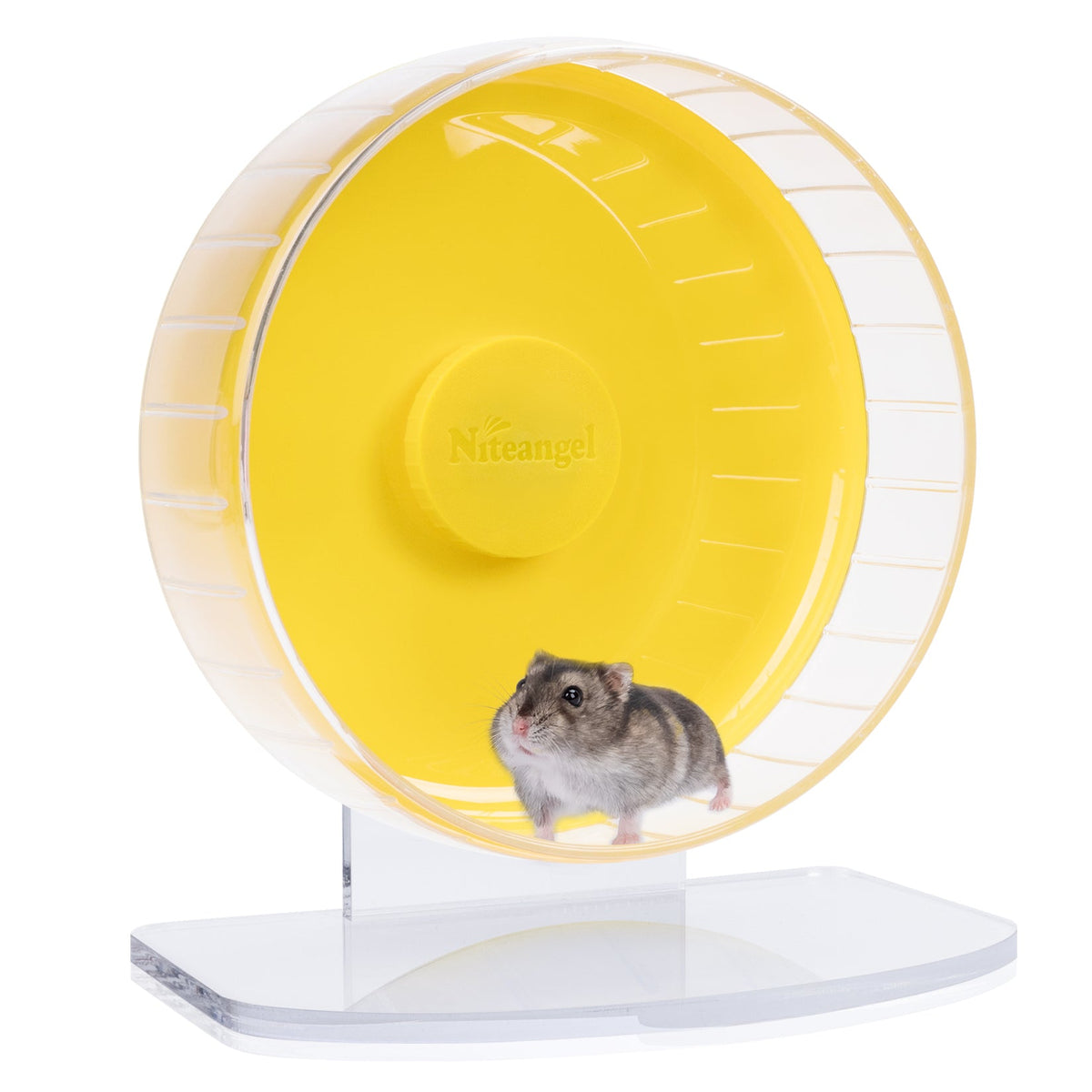 Super-Silent Hamster Exercise Wheel with Adjustable Height and Dual-Bearing Spinner in Four Sizes source image 41