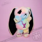 Tie-Dye Anxiety Rabbit Plush Set, 50 cm Character with Two Worry Bunnies Stored Inside the Zippered Body source image 42